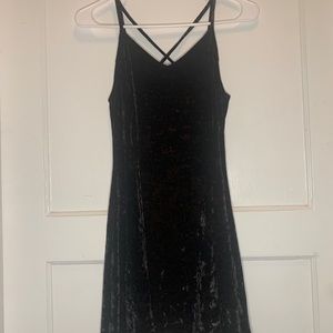 Crush Velvet Black Dress
